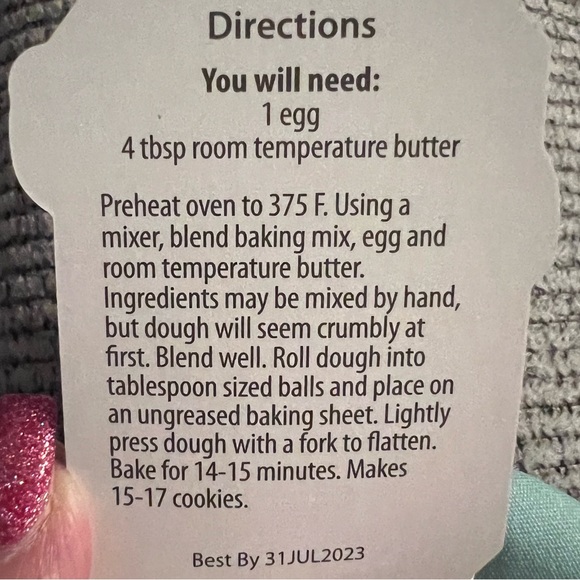 COFFEE UNTIL COCKTAILS Oven Mitt with Cinnamon Sugar Cookie Mix * Hostess Gift * - Picture 4 of 8